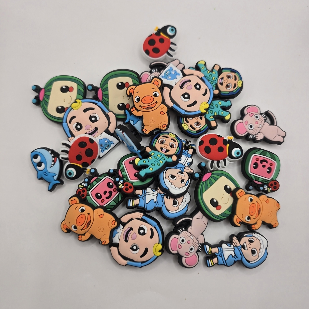 27pcs Cocomelon Croc Charms Lot of 3 Cocomelon Croc Charms